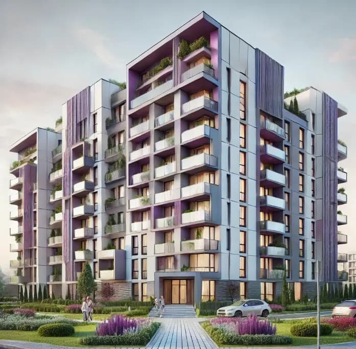 Modern apartment building